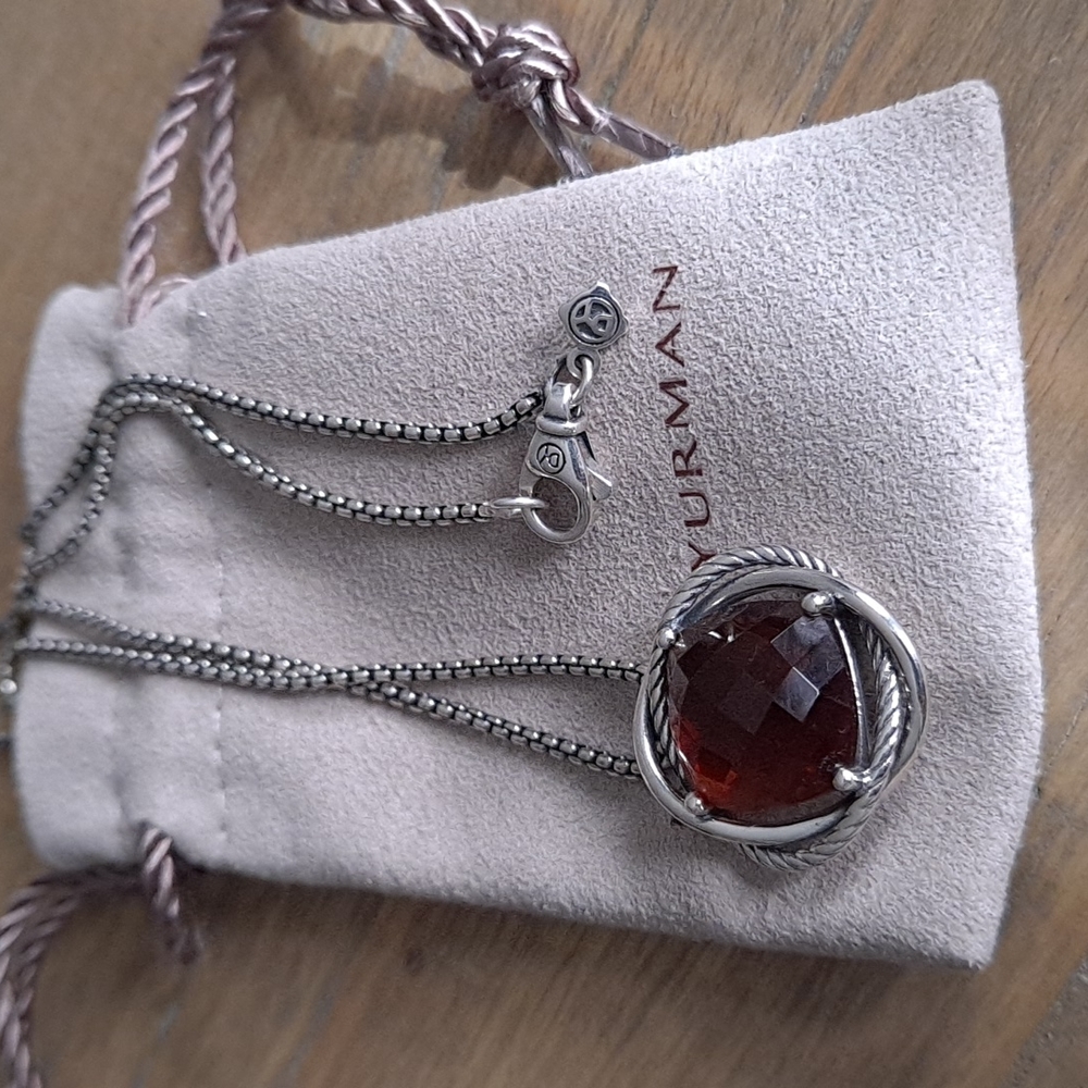 Authentic David Yurman citrine infinity necklace